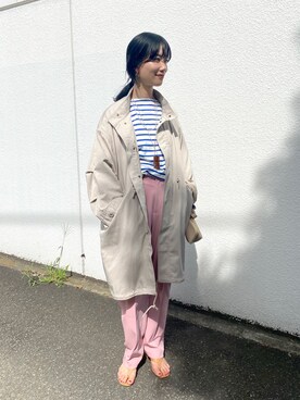 「真夏のアクティブスタイル」｜「アイテム（モッズコート）」を使った、NAGATA_167cmさん（レディース・167cm）の夏コーディネート