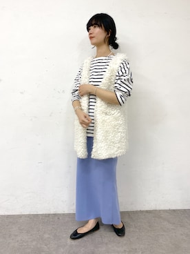 「クリスマス」｜「アイテム（バレエシューズ）」を使った、Akane.Nさん（レディース・167cm）の冬コーディネート