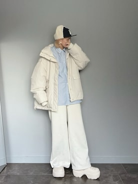 「アイテム（サンダル）」を使った、SHOさん（レディース・165cm）の秋コーディネート