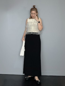 「coca（coca）（コカ）のアイテム（スカート）」を使った、SHOさん（レディース・165cm）の夏コーディネート