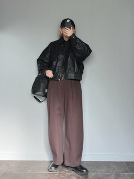 「アイテム（ブルゾン）」を使った、SHOさん（レディース・165cm）の秋コーディネート