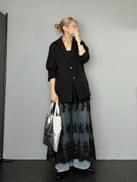 「THE YOn（ザヨン）のアイテム」を使った、SHOさん（レディース・165cm）の春コーディネート