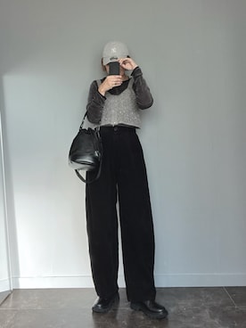 「アイテム（ベスト）」を使った、SHOさん（レディース・165cm）の秋コーディネート