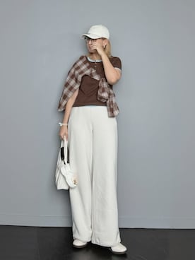 「Aunely（オーネリー）のアイテム」を使った、SHOさん（レディース・165cm）の春コーディネート