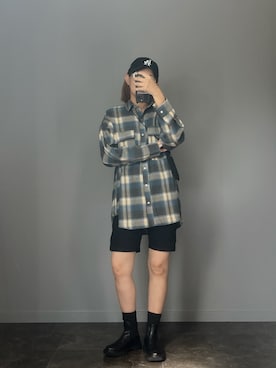 「NEW ERA（ニューエラ）のアイテム」を使った、SHOさん（レディース・165cm）の秋コーディネート