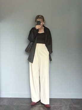 「アイテム（テーラードジャケット）」を使った、SHOさん（レディース・165cm）の秋コーディネート