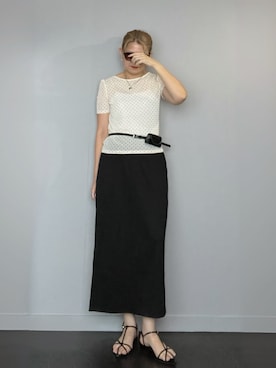 「welleg（ウェレッグ）のアイテム」を使った、SHOさん（レディース・165cm）の夏コーディネート