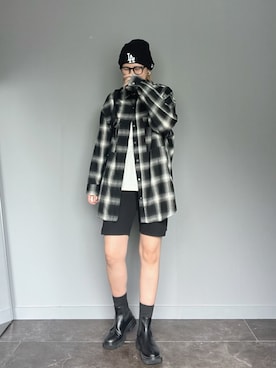 「チェックシャツ」｜SHOさん（レディース・165cm）の秋コーディネート