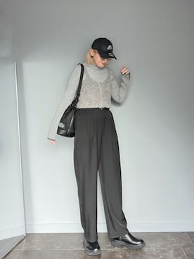 「アイテム（ベスト）」を使った、SHOさん（レディース・165cm）の冬コーディネート