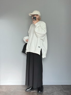 「アイテム（ブーツ）」を使った、SHOさん（レディース・165cm）の秋コーディネート