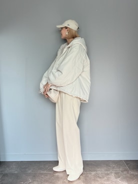 「アイテム（帽子）」を使った、SHOさん（レディース・165cm）の秋コーディネート