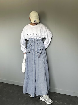 「春服デビュー宣言」｜「アイテム（シャツワンピース）」を使った、SHOさん（レディース・165cm）の春コーディネート