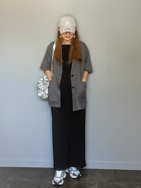 「tiptop（ティップトップ）のアイテム（テーラードジャケット）」を使った、SHOさん（レディース・165cm）の夏コーディネート