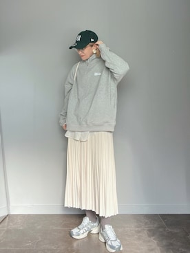 「ハーフジップ」｜SHOさん（レディース・165cm）の秋コーディネート