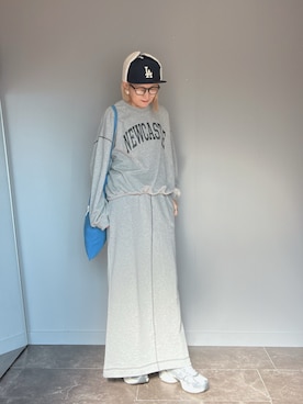 「アイテム（キャップ）」を使った、SHOさん（レディース・165cm）の秋コーディネート