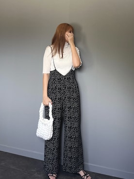 「saloon（サルーン）のアイテム（オールインワン・サロペット）」を使った、SHOさん（レディース・165cm）の夏コーディネート