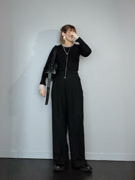 「GeeRA（ジーラ）のアイテム」を使った、SHOさん（レディース・165cm）の秋コーディネート