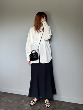 「Fizz（フィズ）の【maiko_wear × Fizz コラボ】　スタンドカラーデザインシャツ（シャツ/ブラウス）」を使った、SHOさん（レディース・165cm）の春コーディネート