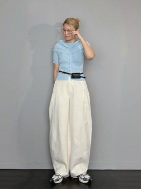 「THE YOn（ザヨン）のアイテム」を使った、SHOさん（レディース・165cm）の春コーディネート