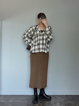 SHOさん（骨格ウェーブ・レディース・165cm）の秋コーディネート