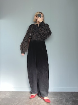 「アイテム（メガネ）」を使った、SHOさん（レディース・165cm）の秋コーディネート