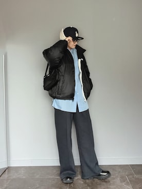 「アイテム（スウェットパンツ）」を使った、SHOさん（レディース・165cm）の冬コーディネート