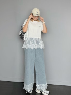「PENNEYS（ぺニーズ）のアイテム」を使った、SHOさん（レディース・165cm）の夏コーディネート