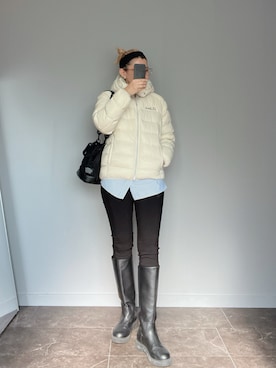 「アイテム（ヘアアクセサリー）」を使った、SHOさん（レディース・165cm）の秋コーディネート