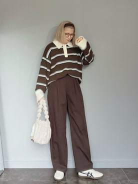 「アイテム（ヘアバンド）」を使った、SHOさん（レディース・165cm）の冬コーディネート