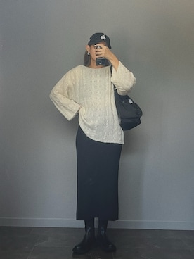 「アイテム（帽子）」を使った、SHOさん（レディース・165cm）の夏コーディネート