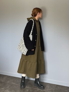 「AS KNOW AS plus（アズノゥアズプラス）のアイテム（ブーツ）」を使った、SHOさん（レディース・165cm）の春コーディネート