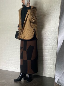 「AS KNOW AS PINKY（アズノゥアズピンキー）のアイテム（ブーツ）」を使った、SHOさん（レディース・165cm）の秋コーディネート