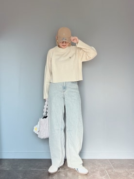 「アイテム（バッグ）」を使った、SHOさん（レディース・165cm）の冬コーディネート