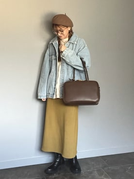 「reca（レカ）のアイテム（スカート）」を使った、SHOさん（レディース・165cm）の冬コーディネート
