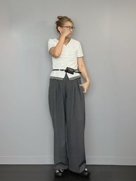「THE YOn（ザヨン）のアイテム」を使った、SHOさん（レディース・165cm）の夏コーディネート