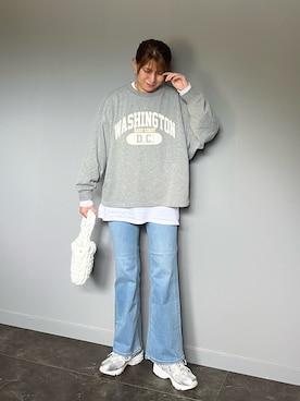 「rectangle（レクタングル）のアイテム（ハンドバッグ）」を使った、SHOさん（レディース・165cm）の春コーディネート