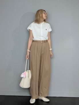 「Java（ジャバ）のアイテム（パンツ）」を使った、SHOさん（レディース・165cm）の春コーディネート