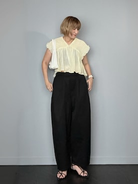 「GeeRA（ジーラ）のアイテム」を使った、SHOさん（レディース・165cm）の夏コーディネート