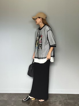 「NOISE MAKER（ノイズメーカー）のアイテム」を使った、SHOさん（レディース・165cm）の夏コーディネート