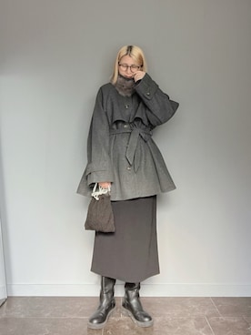 「アイテム（ワンピース/ドレス）」を使った、SHOさん（レディース・165cm）の冬コーディネート