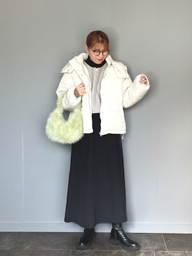 「tiptop（ティップトップ）のアイテム（ジャケット/アウター）」を使った、SHOさん（骨格ウェーブ・レディース・165cm）の冬コーディネート