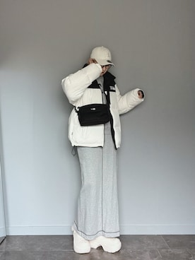 「FIRST DOWN（ファーストダウン）のアイテム（ダウンジャケット/コート）」を使った、SHOさん（レディース・165cm）の冬コーディネート