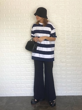 「VACANCY（ヴァカンシー）のアイテム（帽子）」を使った、SHOさん（レディース・165cm）の夏コーディネート