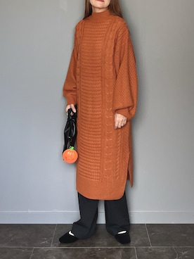 「Fizz（フィズ）のアイテム（ワンピース/ドレス）」を使った、SHOさん（レディース・165cm）の秋コーディネート