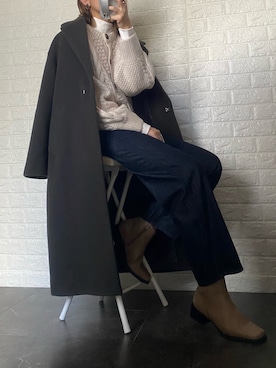 「Lee（リー）のアイテム（セットアップ）」を使った、SHOさん（レディース・165cm）の秋コーディネート