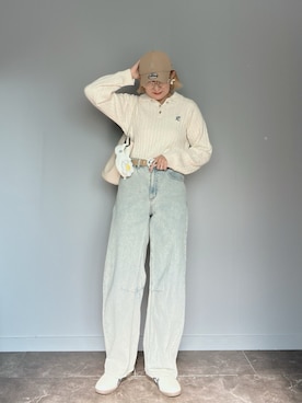 「アイテム（スニーカー）」を使った、SHOさん（レディース・165cm）の秋コーディネート