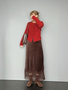 「LOWRYS FARM（ローリーズファーム）のアイテム（ブーツ）」を使った、SHOさん（レディース・165cm）の秋コーディネート