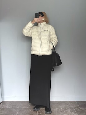 「アイテム（ダウンジャケット/コート）」を使った、SHOさん（レディース・165cm）の秋コーディネート