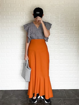 「a:mure（アミュール）のアイテム」を使った、SHOさん（レディース・165cm）の夏コーディネート