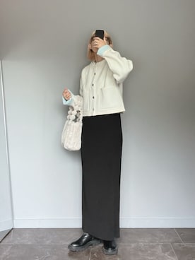 「アイテム（カーディガン/ボレロ）」を使った、SHOさん（レディース・165cm）の秋コーディネート